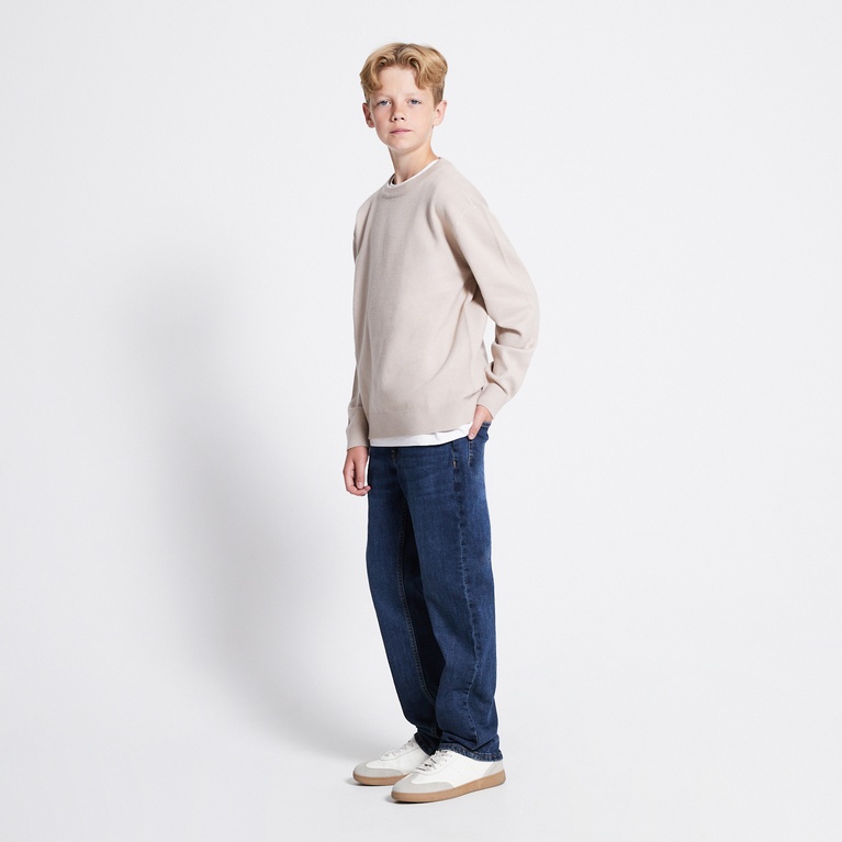 Fine-knit sweater "Ruben star" Beige
